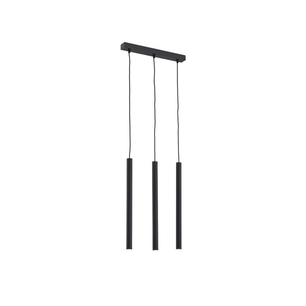  Euluna Euluna Sone Pendant Light, Angular Canopy, 3-bulb, Black 