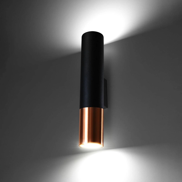  Euluna Euluna Thalassa Wall Lamp, 2-bulb, Gu10, Black/copper 