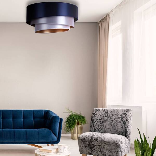  Euluna Euluna Trio Ceiling Light ø 60 Cm, Navy/silver/white/gold 