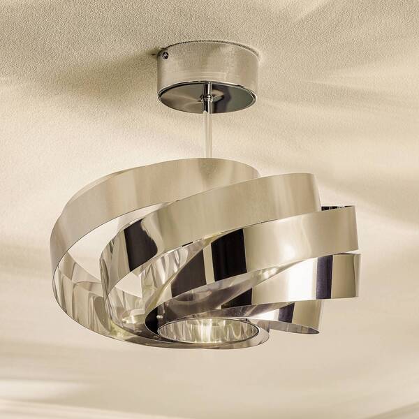  Euluna Euluna Vento Ceiling Light, Chrome Nickel-coloured, ø 40 Cm, Metal 