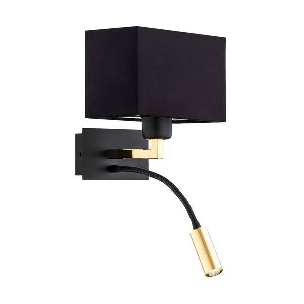  Euluna Euluna Wall Lamp Harry, Angular, Black/brass/black 