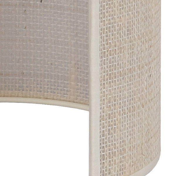  Euluna Euluna Wall Light, Jute, White/ecru, Semi-circular, Height 24 Cm 