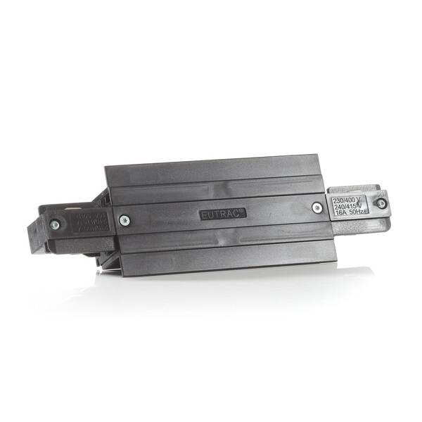  Eutrac Eutrac I Connector For Recessed Rail, Black 