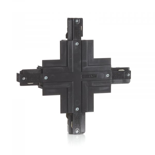  Eutrac Eutrac X Connector 3-circuit Recessed Track, Black 