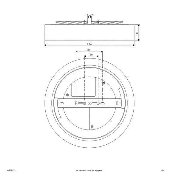  Evn Evn Led Ceiling Light Sauro, ø 40 Cm, White 