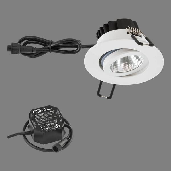  Evn Evn Pc65 Outdoor Recessed Light Round, 3000k White 