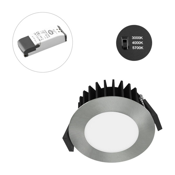  Evn Evn Solido68 Led Recessed Ceiling Light 10w Chrome 