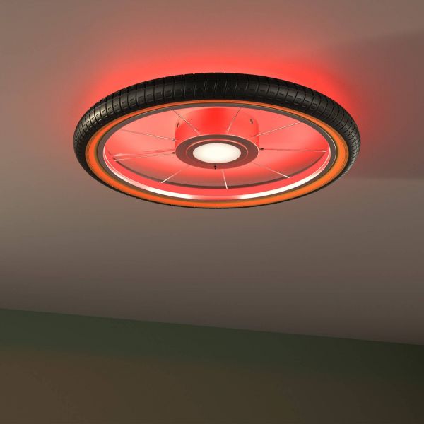  Evotec Evotec Wheel Led Ceiling Light, Rgb, Black 