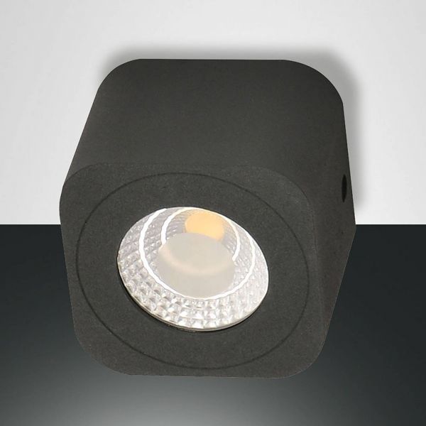  Fabas Luce Fabas Luce Angular Led Downlight Palmi In Anthracite 
