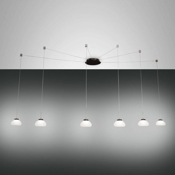  Fabas Luce Fabas Luce Arabella Hanging Lamp Decentralised 6-bulb White 