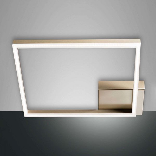  Fabas Luce Fabas Luce Bard Led Ceiling Light 42 X 42 Cm Matt Gold Finish 