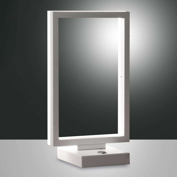  Fabas Luce Fabas Luce Bard Led Table Lamp, Dimmable In White 