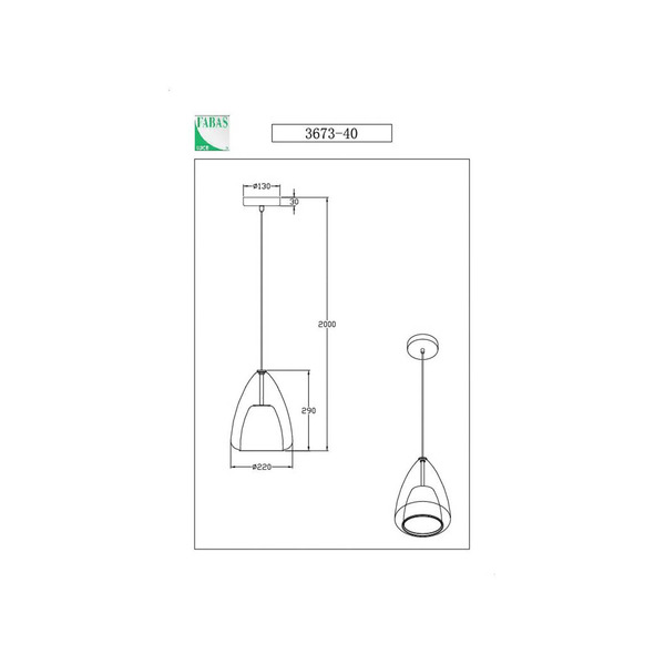  Fabas Luce Fabas Luce Britton Pendant Light, 1-bulb, Grey-transparent, Glass 