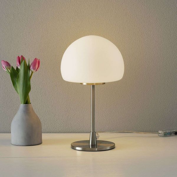  Fabas Luce Fabas Luce Gaia Big Table Lamp With A Touch Function, White 