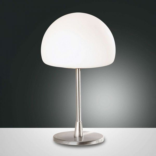  Fabas Luce Fabas Luce Gaia Led Table Lamp With A Touch Dimmer, Chrome 