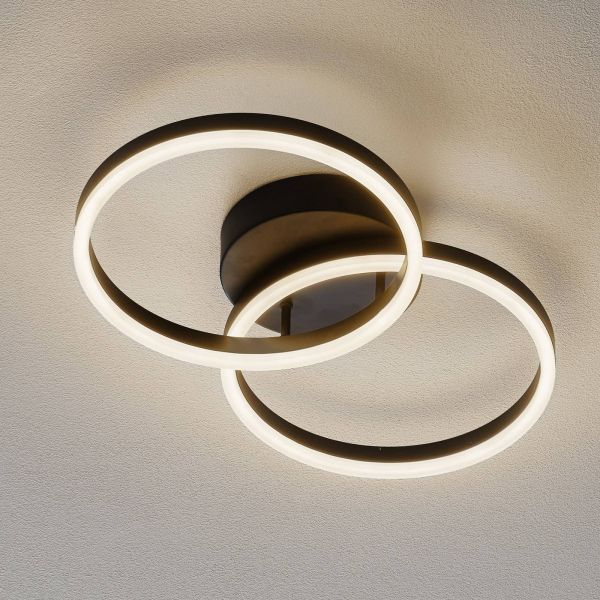 Fabas Luce Fabas Luce Giotto Led Ceiling Light, Two-bulb, Black 