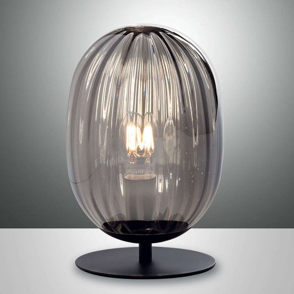  Fabas Luce Fabas Luce Infinity Table Lamp With A Curved Glass Lampshade 