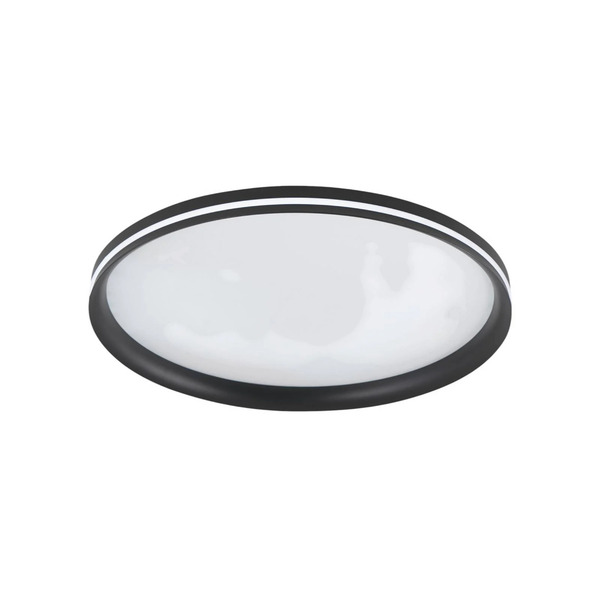  Fabas Luce Fabas Luce Isy Led Ceiling Lamp, Black, ø 55 Cm, Metal, Cct, Dimmable 