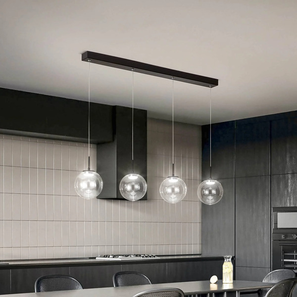  Fabas Luce Fabas Luce Led Pendant Light Ariel, 4-bulb, Elongated, Step Dimmer 