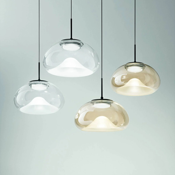  Fabas Luce Fabas Luce Led Pendant Light Brena, Cognac, 1-bulb, Dimmable, Cct 