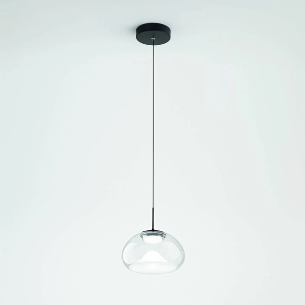  Fabas Luce Fabas Luce Led Pendant Light Brena, Transparent, 1-bulb, Dimmable, Cct 