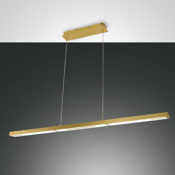 Fabas Luce Fabas Luce Led Pendant Light Ling, Brass, Uplight And Downlight, Dimmable 