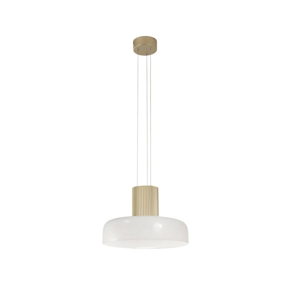  Fabas Luce Fabas Luce Led Pendant Light Lunar, White/gold, Glass, Cct, Dimmable 