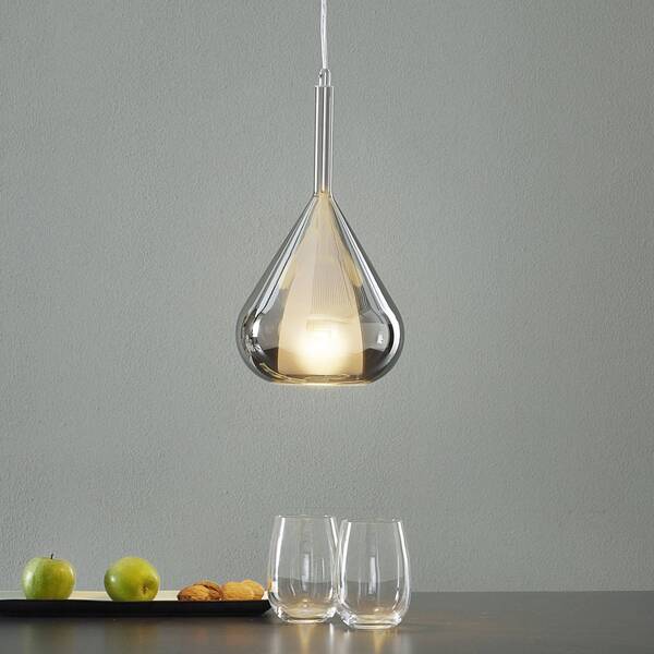  Fabas Luce Fabas Luce Purple Pendant Light, Smoke Grey, 1-bulb, Glass 
