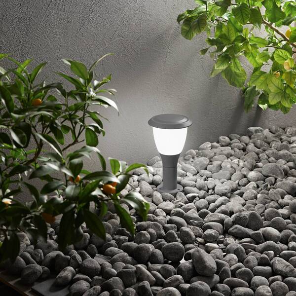  Fabas Luce Fabas Luce Thiago Pillar Light, 30 Cm, Dark Grey, Metal, E27, Ip65 