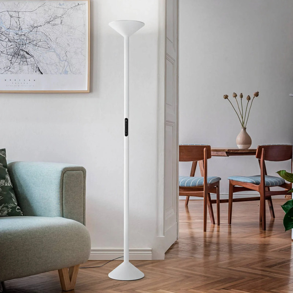  Fabas Luce Fabas Luce Tratto Led Floor Lamp, White, Metal, Cct, Dimmable 