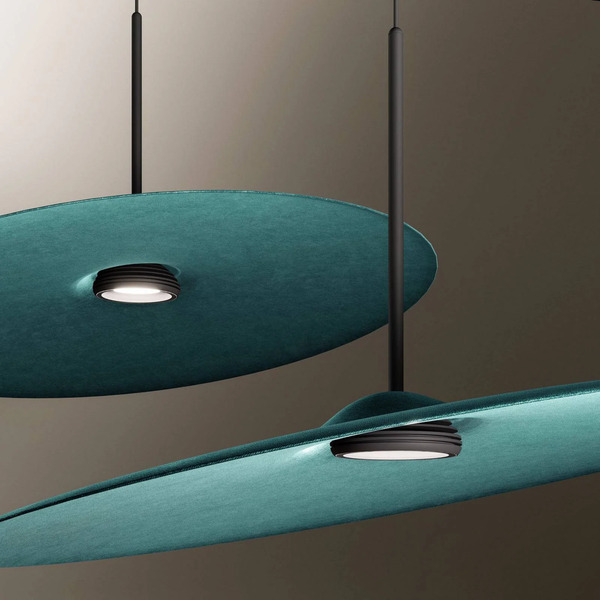  Fabbian Fabbian Acustica Led Pendant Light, Blue-green, 3000k, Dali 
