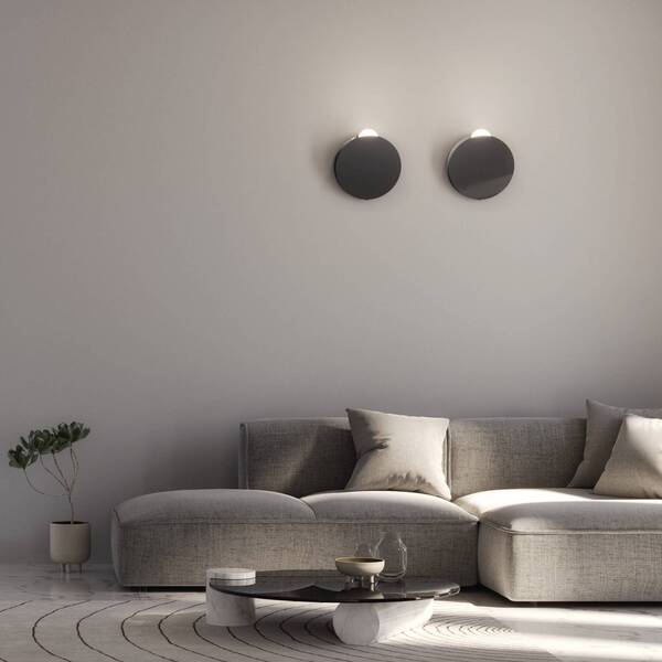  Fabbian Fabbian Akoya Led Wall Light, Anthracite, 3000k, Dimmable 