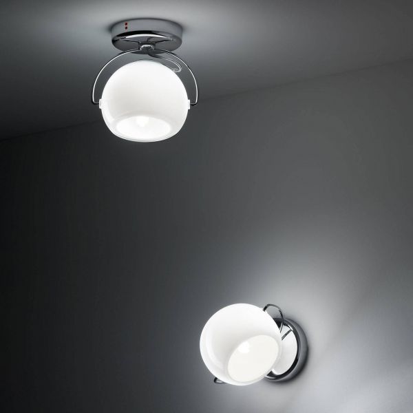  Fabbian Fabbian Beluga White Ceiling Lamp Direct 1-bulb 