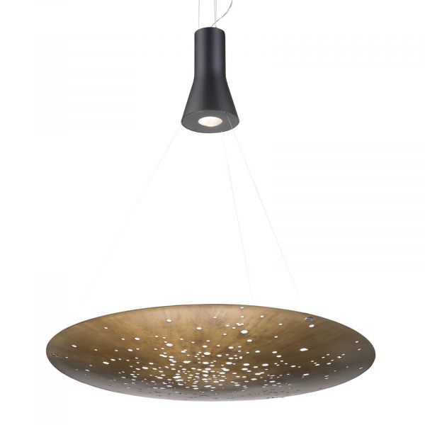  Fabbian Fabbian Lens Led Hanging Light ø 90 cm Bronze 