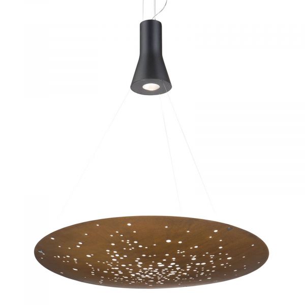  Fabbian Fabbian Lens Led Hanging Light ø 90 cm Rust 
