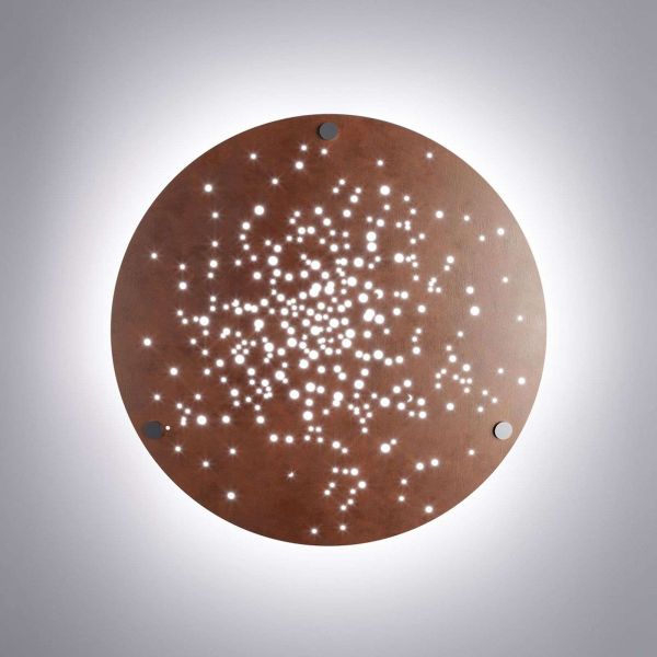  Fabbian Fabbian Lens Led Wall Light ø 60 Cm Rust 
