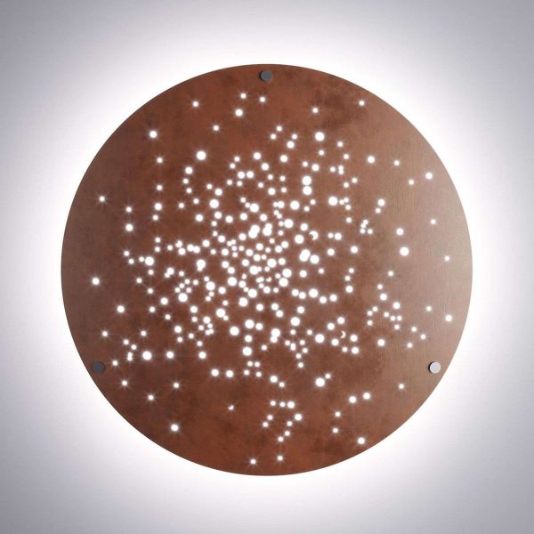  Fabbian Fabbian Lens Led Wall Light ø 90 cm Rust 