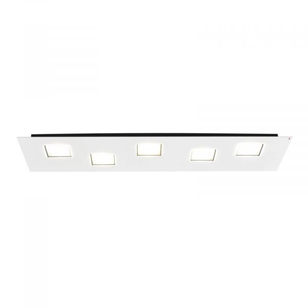  Fabbian Fabbian Long Quarter Led Ceiling Lamp In White 
