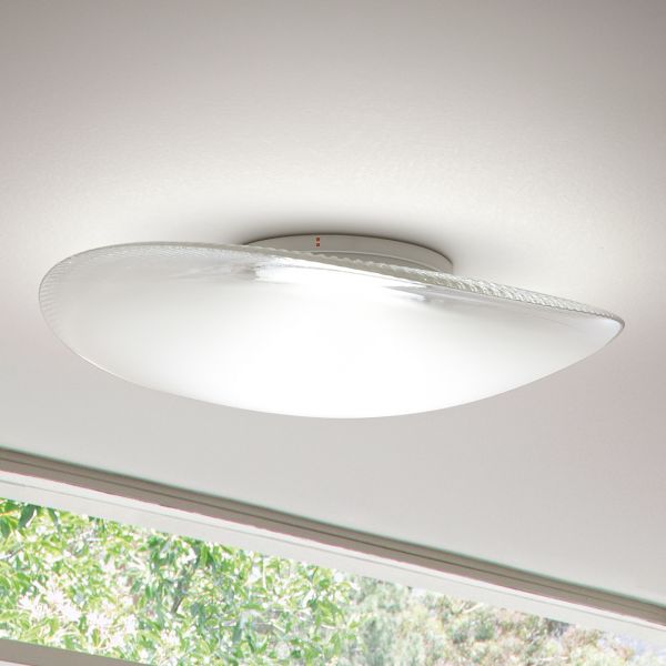 Fabbian Fabbian Powerful Loop Glass Ceiling Light With Led 3000 k 