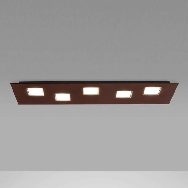  Fabbian Fabbian Quarter Led Ceiling Lamp, Brown, 5-bulb, Metal 