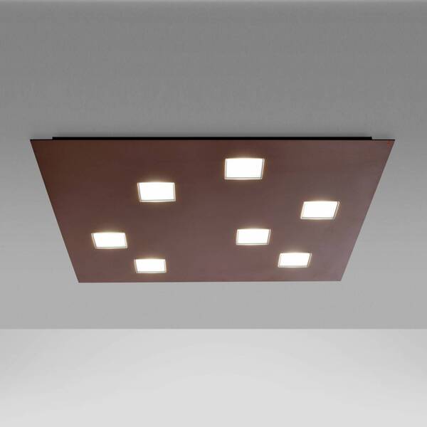  Fabbian Fabbian Quarter Led Ceiling Lamp, Brown, 7-bulb, Metal 