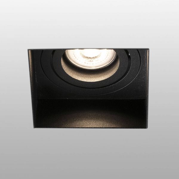  Faro Barcelona Faro Barcelona Hyde Downlight 1-bulb Angular Pivotable Black 