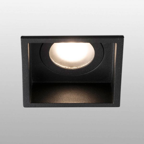  Faro Barcelona Faro Barcelona Hyde Downlight 1-bulb Frame Angular Ip44 Black 