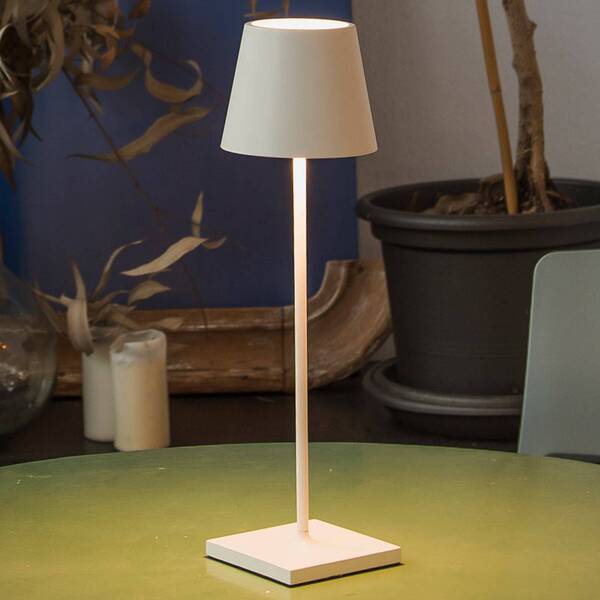  Faro Barcelona Faro Barcelona Toc Led Table Lamp, Usb Charger, Ip54, White 