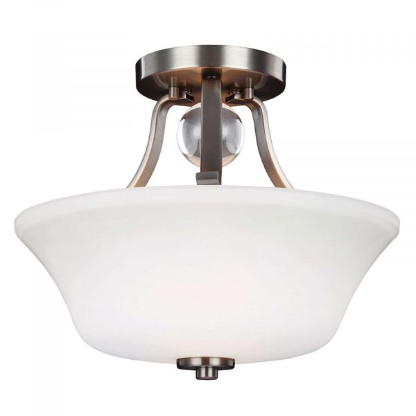  Feiss Feiss Evington Semi-flush Ceiling Light, Nickel 