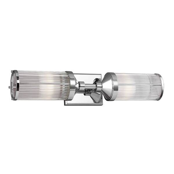  Feiss Feiss Paulson Ip44 Led Wall Light, 2-bulb, Width 58.4cm 