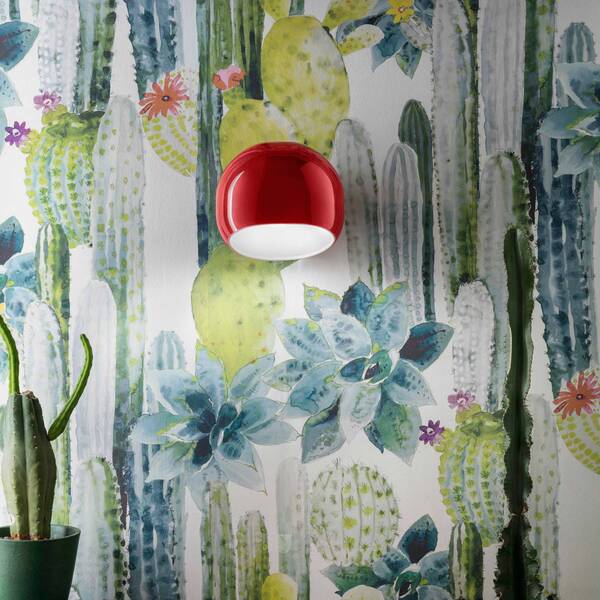  Ferroluce Ferroluce Ayrton Ceramic Wall Light, Red 