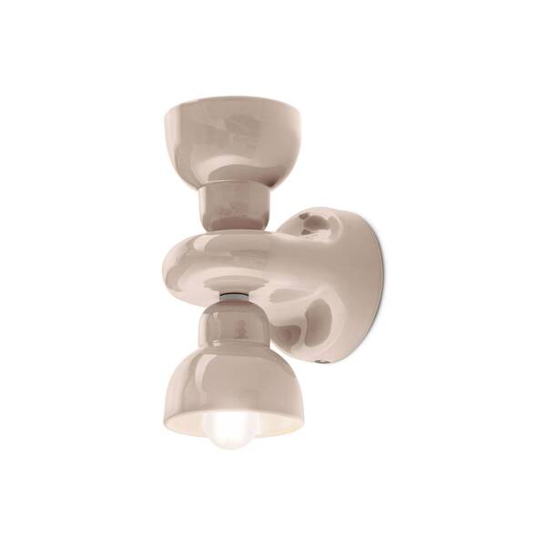  Ferroluce Ferroluce Berimbau Wall Light, Sand Grey, 2-bulb 
