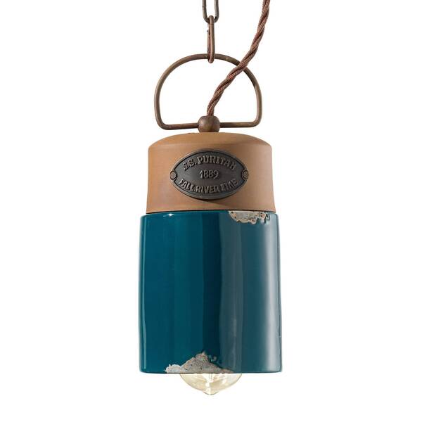  Ferroluce Ferroluce C1620 Hanging Light, Ceramic And Metal, Green 