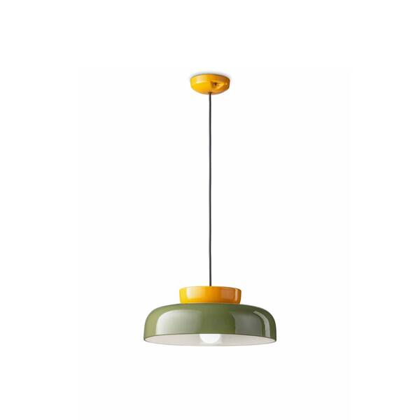  Ferroluce Ferroluce Maracanà Hanging Light, Yellow/sage Green 